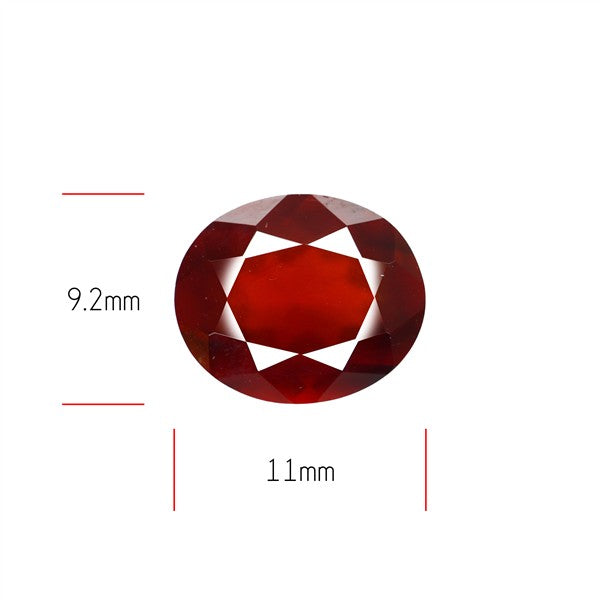 Gem Red Hessonite Garnet Faceted Fine Gemstone