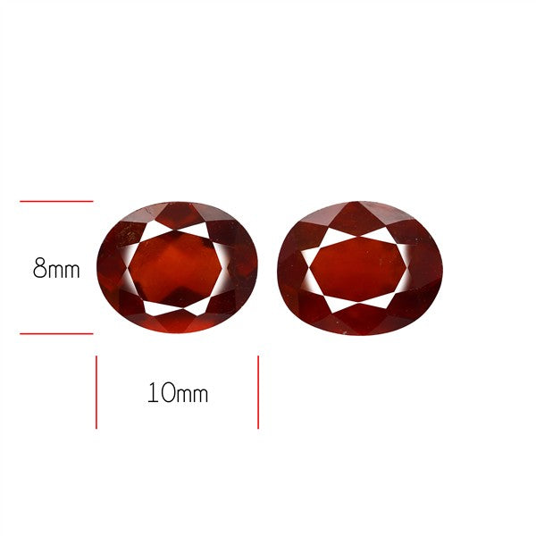 Gem Red Hessonite Garnet Faceted Fine Gemstone
