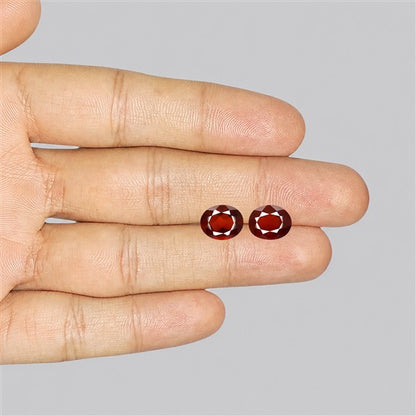 Gem Red Hessonite Garnet Faceted Fine Gemstone