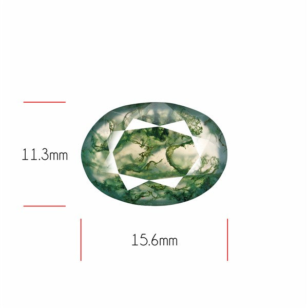 Faceted Moss Agate