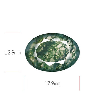 Faceted Moss Agate