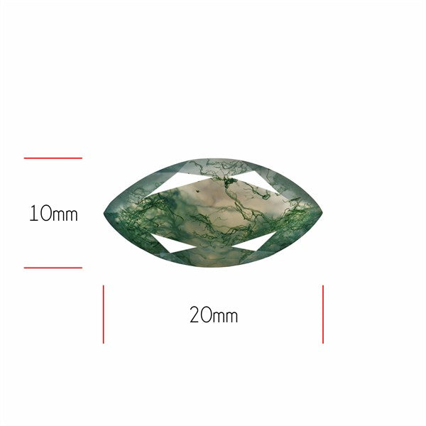 Faceted Moss Agate