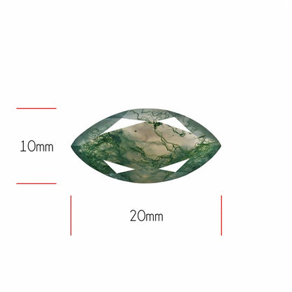 Faceted Moss Agate