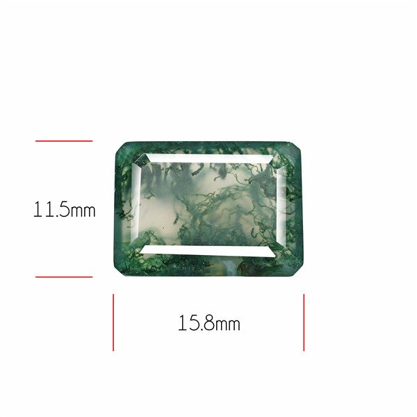 Faceted Moss Agate
