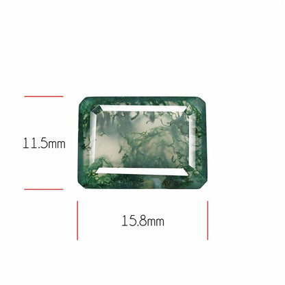 Faceted Moss Agate