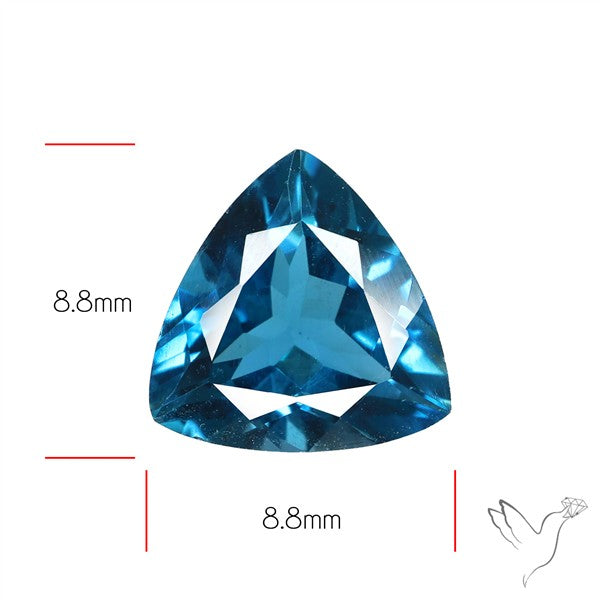 AAA London Blue Topaz Faceted Fine Gemstone