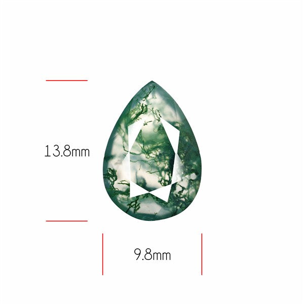 Faceted Moss Agate