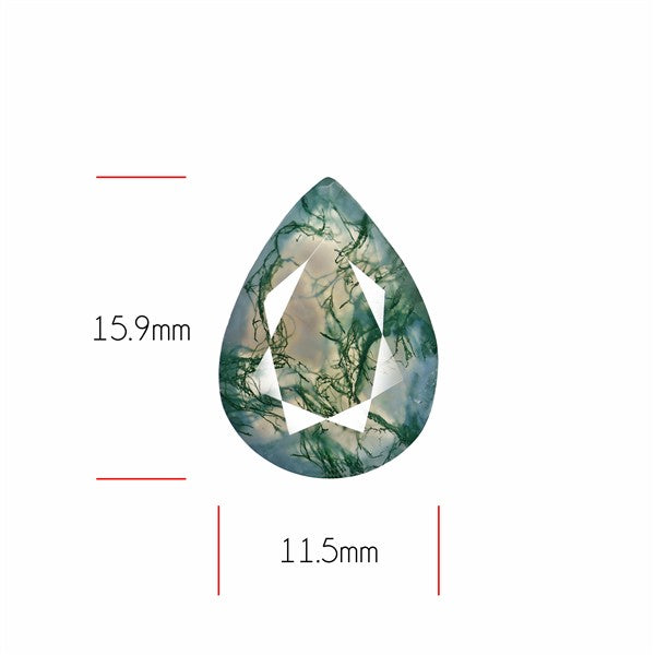Faceted Moss Agate