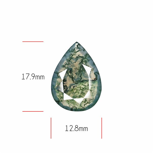 Faceted Moss Agate
