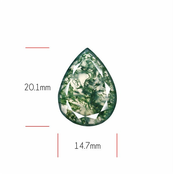 Faceted Moss Agate