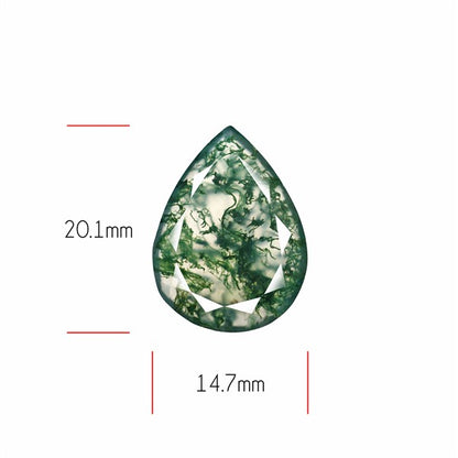 Faceted Moss Agate