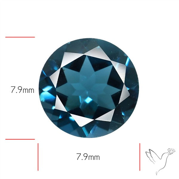 AAA London Blue Topaz Faceted Fine Gemstone