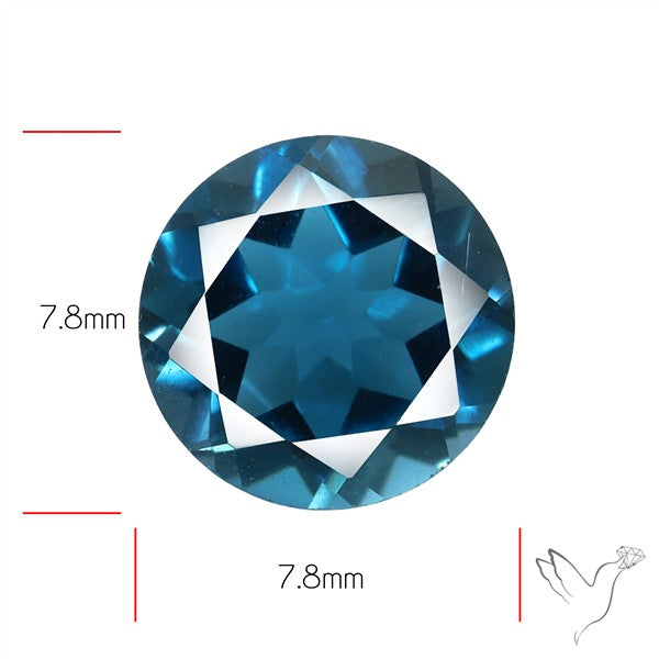 AAA London Blue Topaz Faceted Fine Gemstone