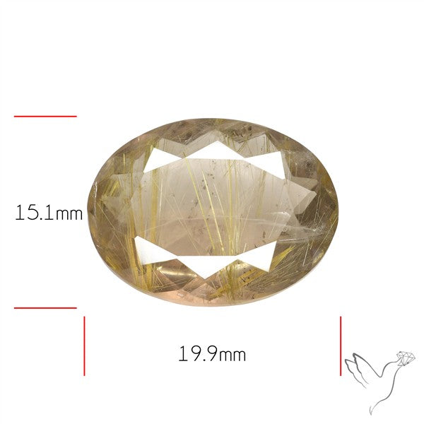 Faceted Golden Rutilated Quartz
