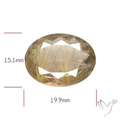 Faceted Golden Rutilated Quartz