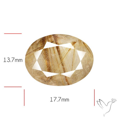 Faceted Golden Rutilated Quartz