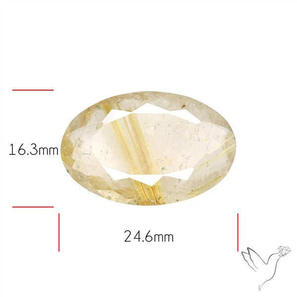 Faceted Golden Rutilated Quartz