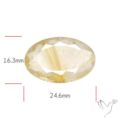 Faceted Golden Rutilated Quartz