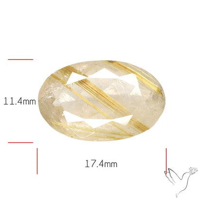 Faceted Golden Rutilated Quartz