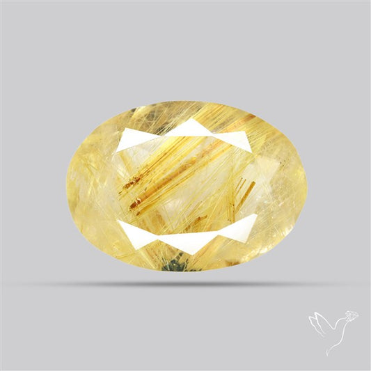 Faceted Golden Rutilated Quartz