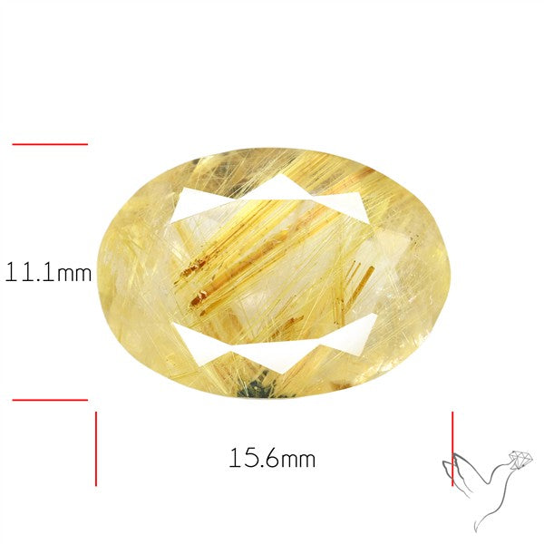 Faceted Golden Rutilated Quartz