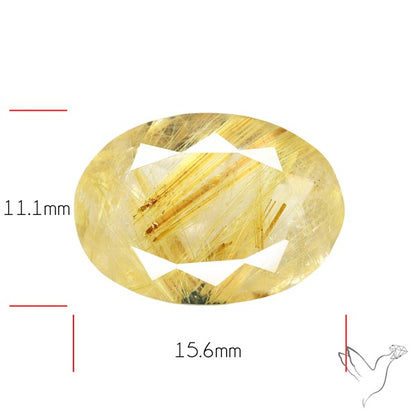 Faceted Golden Rutilated Quartz