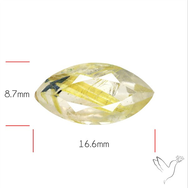 Faceted Golden Rutilated Quartz