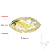 Faceted Golden Rutilated Quartz