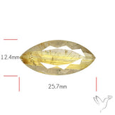Faceted Golden Rutilated Quartz