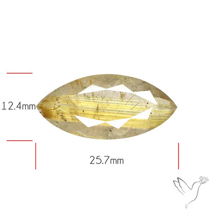Faceted Golden Rutilated Quartz
