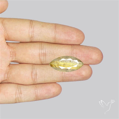 Faceted Golden Rutilated Quartz