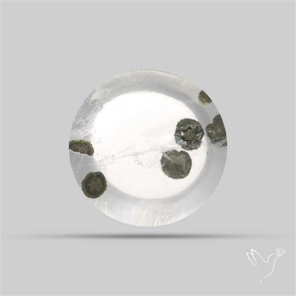 Rare Pyrite Included Quartz Cabochon
