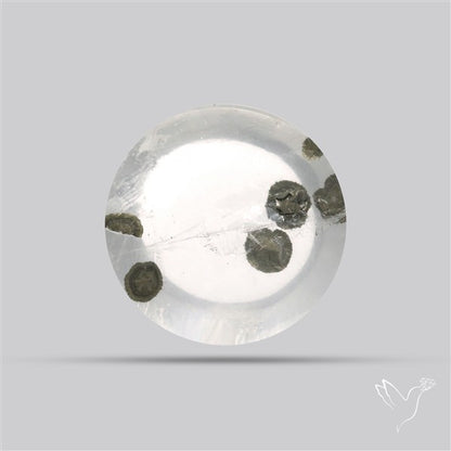 Rare Pyrite Included Quartz Cabochon