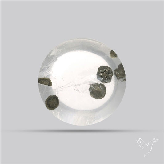 Rare Pyrite Included Quartz Cabochon