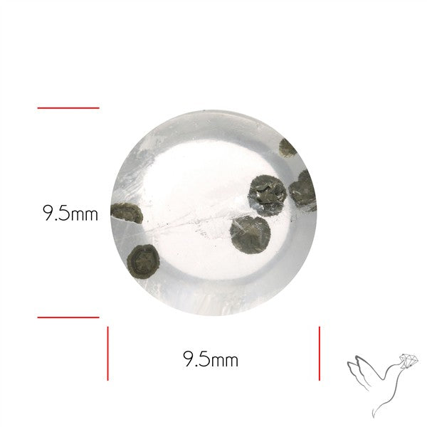 Rare Pyrite Included Quartz Cabochon