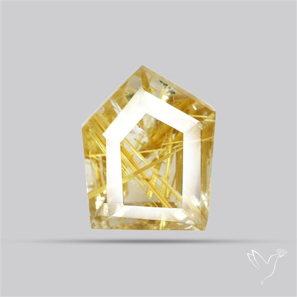 Faceted Golden Rutilated Quartz