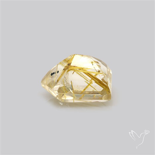 Faceted Golden Rutilated Quartz