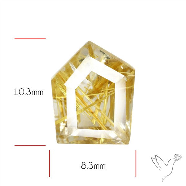 Faceted Golden Rutilated Quartz