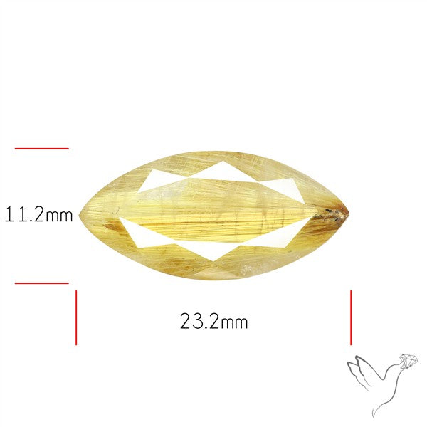 Faceted Golden Rutilated Quartz