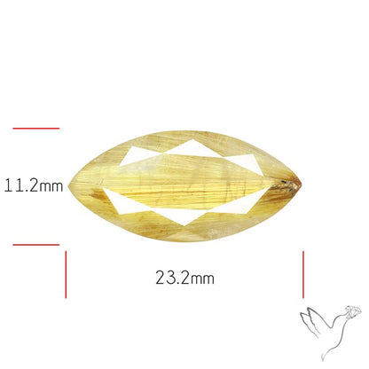 Faceted Golden Rutilated Quartz