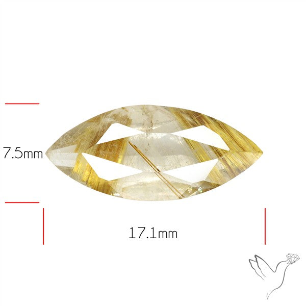 Faceted Golden Rutilated Quartz
