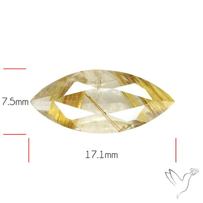 Faceted Golden Rutilated Quartz