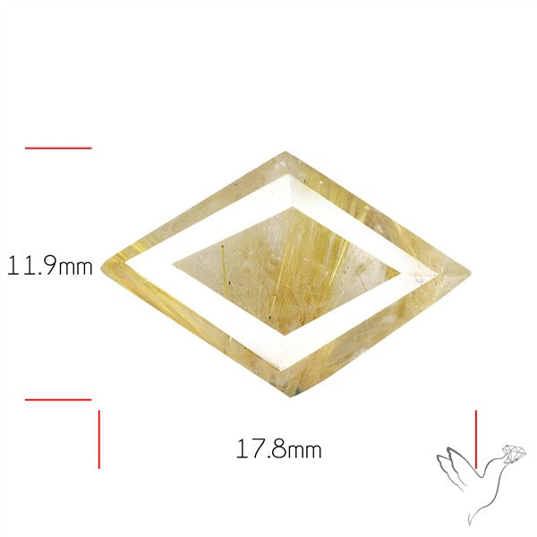 Faceted Golden Rutilated Quartz