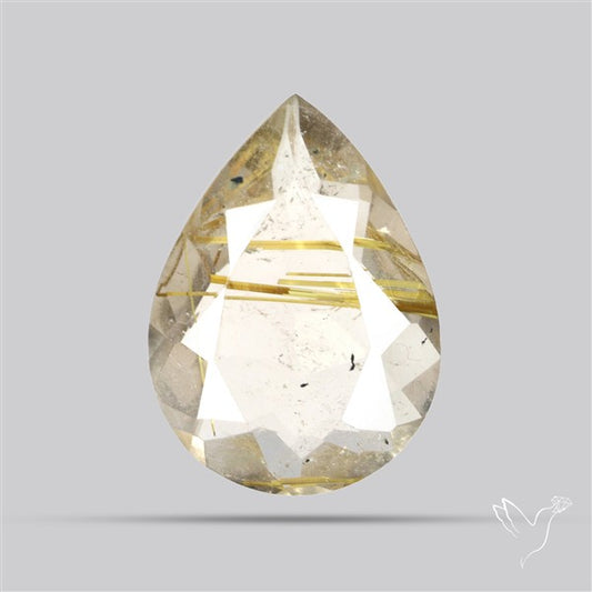 Faceted Golden Rutilated Quartz