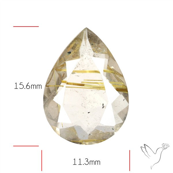 Faceted Golden Rutilated Quartz