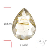 Faceted Golden Rutilated Quartz