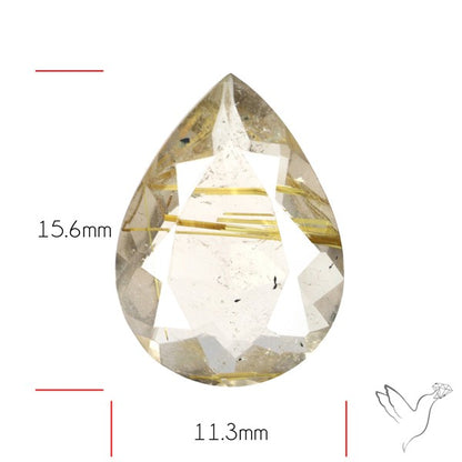 Faceted Golden Rutilated Quartz