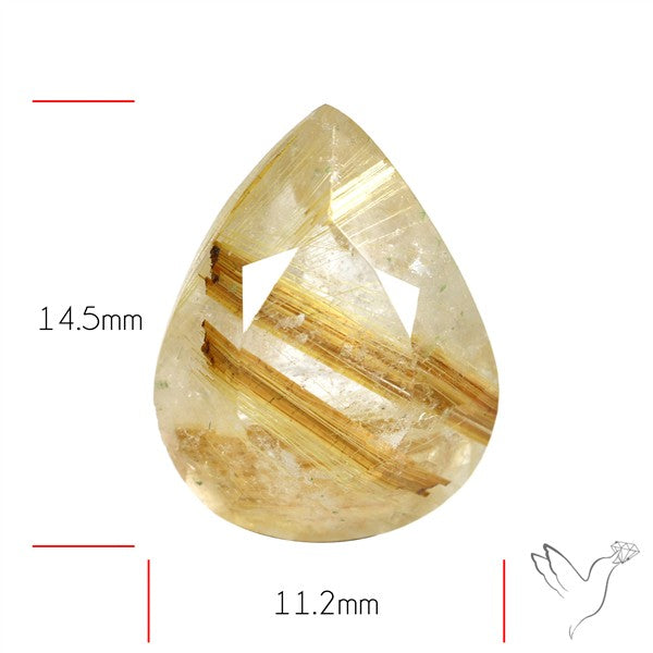 Faceted Golden Rutilated Quartz