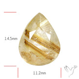 Faceted Golden Rutilated Quartz