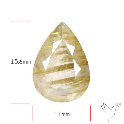 Faceted Golden Rutilated Quartz